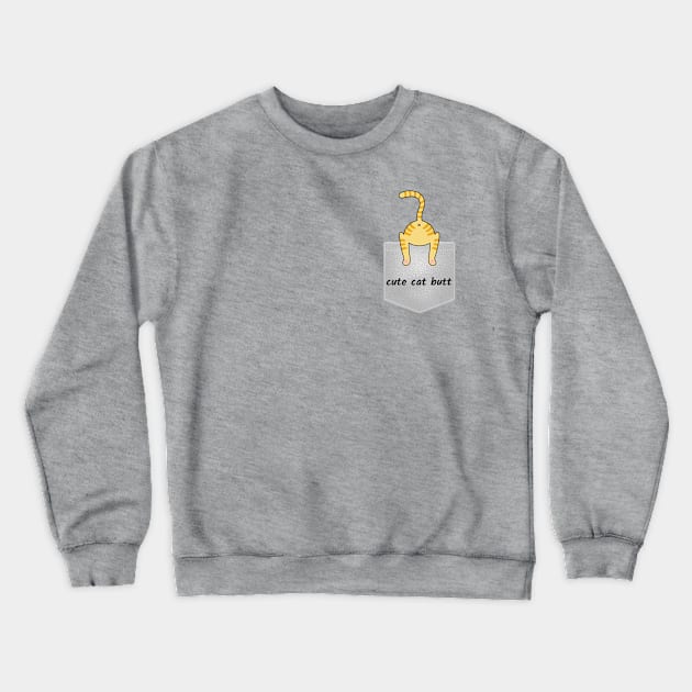 cute cat butt Crewneck Sweatshirt by Improvisations